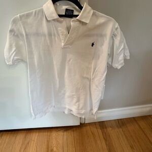 Ralph Lauren White Polo Shirt Classic Short Sleeve